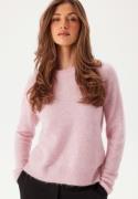 SELECTED FEMME Slflulu LS Knit O-Neck Bleached Mauve Detail:MELANGE M