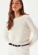 SELECTED FEMME Slflulu LS Knit O-Neck Snow White Detail:MELANGE L