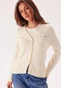 GANT Classic Cotton Cardigan Cream XL