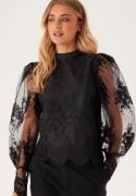 YAS Yaslisa Ls Lace Top W Lining Black S