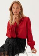 BUBBLEROOM Puff Sleeve Shirt Red 38