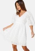 Bubbleroom Occasion 3D Puff Sleeve Dress White XL