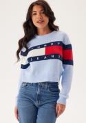 TOMMY JEANS Tjw Center Flag Sweater  C3q Sweet Blue L