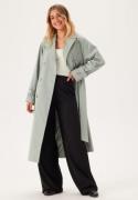 BUBBLEROOM Belted Midi Trenchcoat Dusty green 44