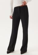 BUBBLEROOM Flared Structured Suit Trousers Black 46