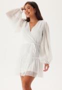 Bubbleroom Occasion Frill Balloon Sleeve Dress White XS