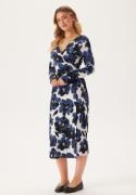 Happy Holly Long Sleeve Wrap Dress Patterned 32/34