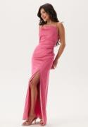 Bubbleroom Occasion Tie Back Satin Gown Pink 34