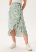 Happy Holly Selima Frill Wrap Skirt Green/Floral 32/34