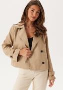 VILA Viaddison L/S SHORT TRENCHCOAT Savannah Tan 38