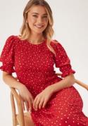 Happy Holly Short Sleeve Smock Dress Red 36/38