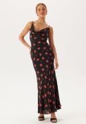 Bardot Monroe Cowl Neck Maxi Dress 194008 Black Floral 42(UK14)