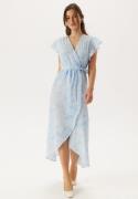 VERO MODA Vmpage S/L LONG WRAP DRESS   Airy Blue Aop:mona M