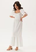 BUBBLEROOM Smock Maxi Dress Offwhite S