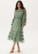 Happy Holly Midi Lace Dress Dusty green 32/34