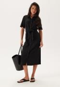 ONLY Onlcaro S/S LINEN BL BELT DRES Black XS