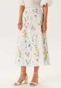 VILA Vicapro Hw Midi Skirt Cloud Dancer Aop:flowers 34