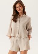 VERO MODA Vmnatali crop shirt Silver Lining L