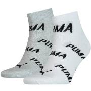 Puma Strumpor 2P BWT Quarter Sock Vit/Grå Strl 43/46