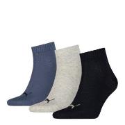 Puma Strumpor 3P Quarter Socks Marin/Grå Strl 35/38