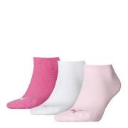 Puma Strumpor 3P Sneaker Socks Rosa/Vit Strl 35/38