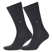 Burlington Strumpor 2P Everyday Cotton Sock Grå Strl 40/46 Herr