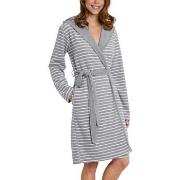 Schiesser Essentials Light Terry Cloth Bathrobe Grå 40 Dam