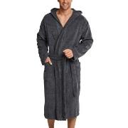 Schiesser Essentials Terry Cloth Bathrobe Grå bomull Small Herr