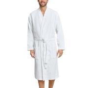 Schiesser Essentials Waffle and Terry Bathrobe Vit bomull 3XL Herr