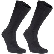 Seger Strumpor 2P Basic Wool Sock Svart Strl 35/38