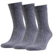 Amanda Christensen Strumpor 3P Supreme Wool Sock Grå Strl 39/42