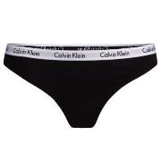 Calvin Klein Trosor Carousel Thong Svart bomull Small Dam