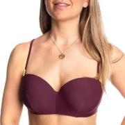 Calvin Klein Core Solid Structured Bandeu Bikini Vinröd D 36 Dam