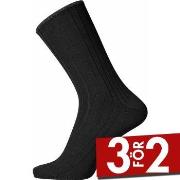 Egtved Strumpor Wool No Elastic Rib Socks Svart Strl 45/48