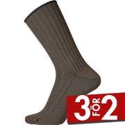 Egtved Strumpor Wool No Elastic Rib Socks Mörkbrun Strl 40/45