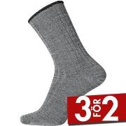 Egtved Strumpor Wool No Elastic Rib Socks Stålgrå Strl 40/45