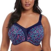 Elomi BH Energise Underwire Sport Support Bra Marin mönstrad E 80 Dam