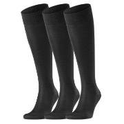 Falke Strumpor 3P Tiago Knee-high Svart bomull Strl 43/44 Herr