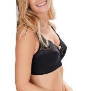 Swegmark BH Cotton Bloom Fairtrade Soft Bra Svart bomull B 75 Dam