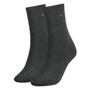 Tommy Hilfiger Strumpor 2P Women Classic Casual Socks Antracit Strl 39...