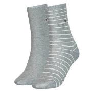 Tommy Hilfiger Strumpor 2P Classic Small Stripe Socks Grårandig Strl 3...