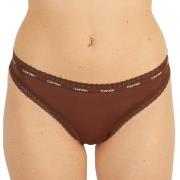 Calvin Klein Trosor Bottoms Up Refresh Thong Mörkbrun polyamid Medium ...