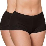 Trofe Bamboo Solids Boxer Brief Trosor 2P Svart Bambu Large Dam