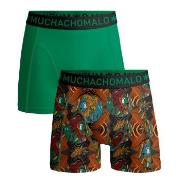 Muchachomalo Kalsonger 2P Cotton Stretch Rastafarian Boxer Grön Mönstr...