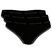 Tommy Hilfiger Trosor 3P Lace Brief Svart Large Dam