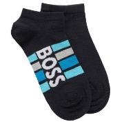 BOSS Strumpor 2P Stripe Cotton Ankle Socks Mörkblå Strl 43/46