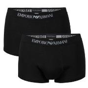 Armani Pure Cotton Trunk Kalsonger 2P Svart bomull Large Herr