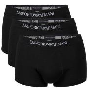 Armani Pure Cotton Trunks Kalsonger 3P Svart bomull Medium Herr