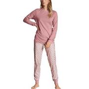 Calida Lovely Nights Pyjama With Cuff Rosa Mönstrad bomull X-Large Dam