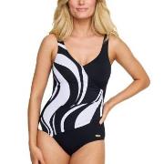 Damella Julia Basic Swimsuit Svart/Vit 44 Dam